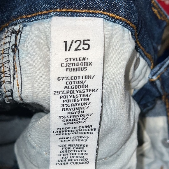 Celebrity pink dark blue jeans. US 0/1. - Picture 5 of 6